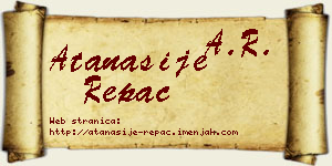 Atanasije Repac vizit kartica